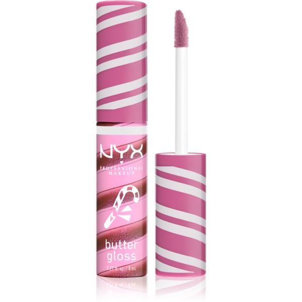 NYX Professional Makeup NYX Professional Makeup Holiday Butter Gloss sijaj za ustnice odtenek 01 Peppermint Swirl 8 ml