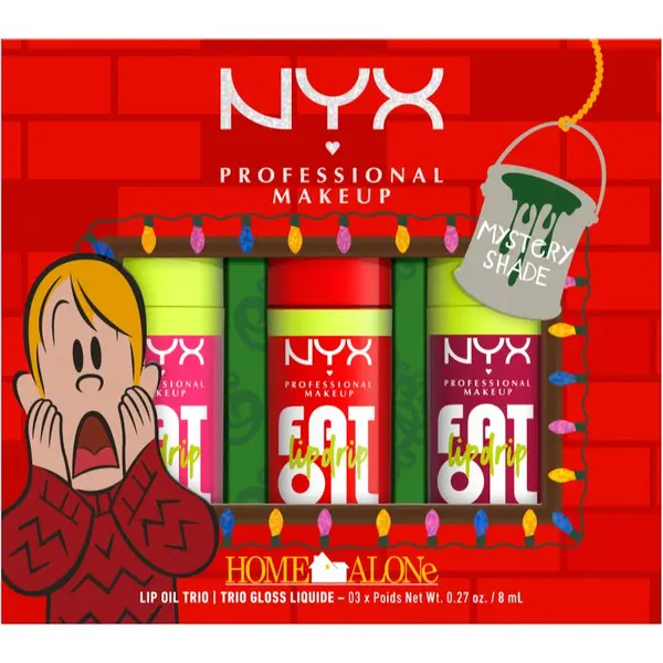 NYX Professional Makeup NYX Professional Makeup Home Alone Fat Oil Trio darilni set za ustnice odtenek Mystery shade 03 1 kos