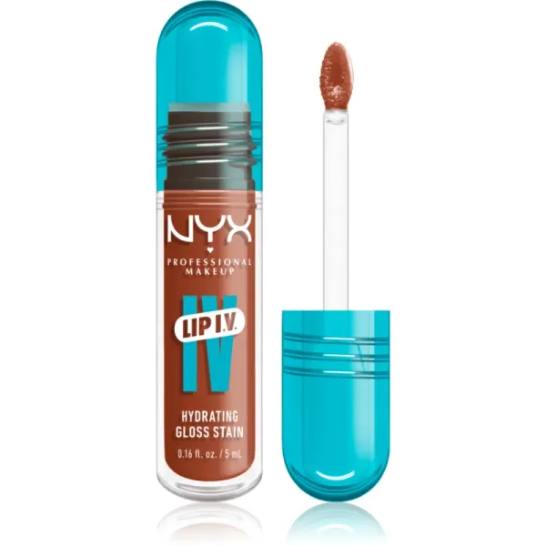 NYX Professional Makeup NYX Professional Makeup Lip IV dolgoobstojni sijaj za ustnice z vlažilnim učinkom odtenek 01 - CARAMEL DRIP 5 ml