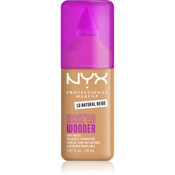 NYX Professional Makeup NYX Professional Makeup Make ‘Em Wonder lahka matirajoča podlaga odtenek 16 Natural Beige 30 ml