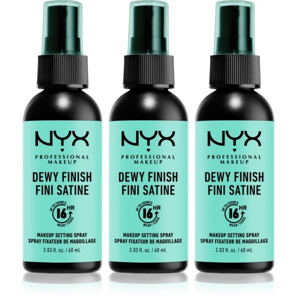 NYX Professional Makeup NYX Professional Makeup Makeup Setting Spray Dewy pršilo za fiksiranje 3x60 ml