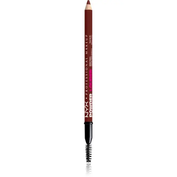 NYX Professional Makeup NYX Professional Makeup Powder Louder svinčnik za obrvi s krtačko odtenek Black Cherry 1 kos