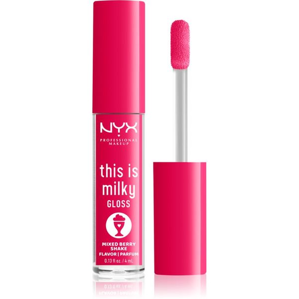 NYX Professional Makeup NYX Professional Makeup This is Milky Gloss Milkshakes vlažilni sijaj za ustnice odišavljen odtenek 09 Berry Shake 4 ml