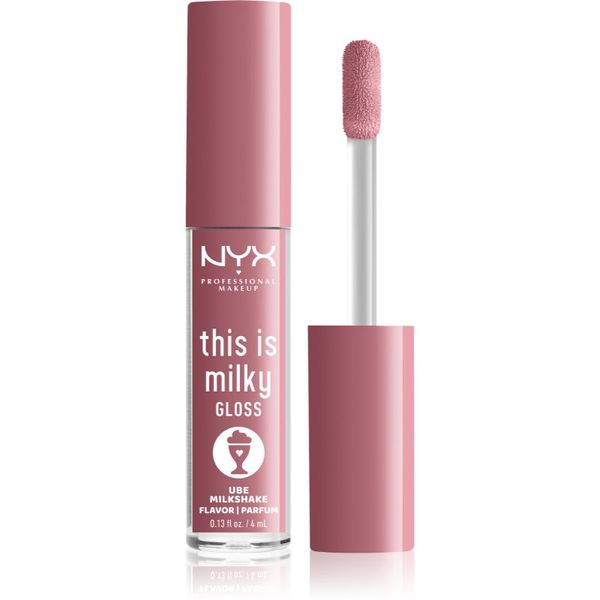 NYX Professional Makeup NYX Professional Makeup This is Milky Gloss Milkshakes vlažilni sijaj za ustnice odišavljen odtenek 11 Ube Milkshake 4 ml