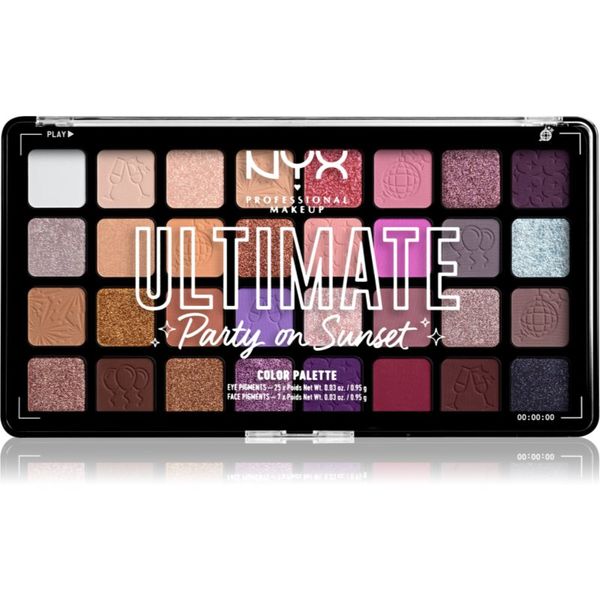 NYX Professional Makeup NYX Professional Makeup Ultimate Shadow Palette paleta senčil za oči odtenek Party on Sunset 32x0,95 g