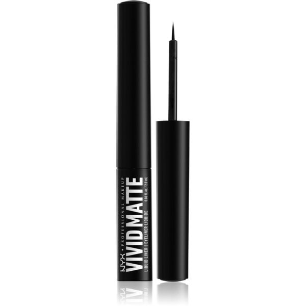 NYX Professional Makeup NYX Professional Makeup Vivid Matte tekoče črtalo za oči z mat učinkom odtenek Black 4 ml