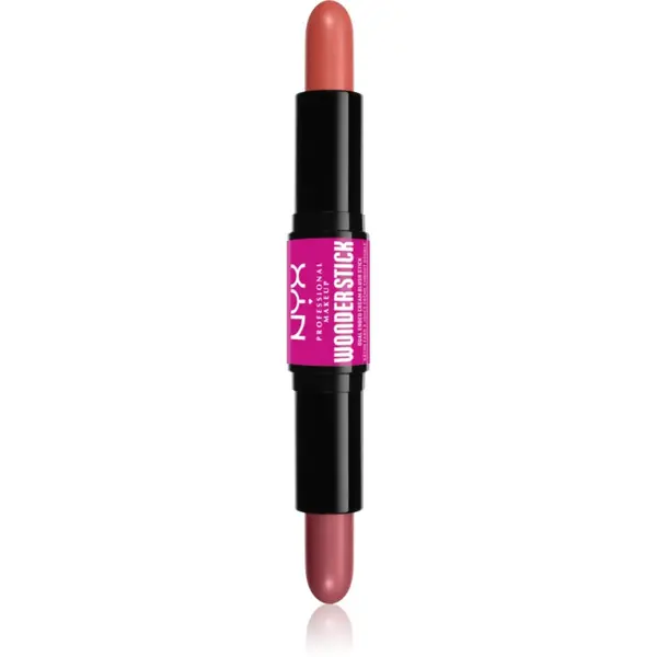 NYX Professional Makeup NYX Professional Makeup Wonder Stick Cream Blush obojestranski korektor odtenek 02 Honey Orange N Rose 2x4 g