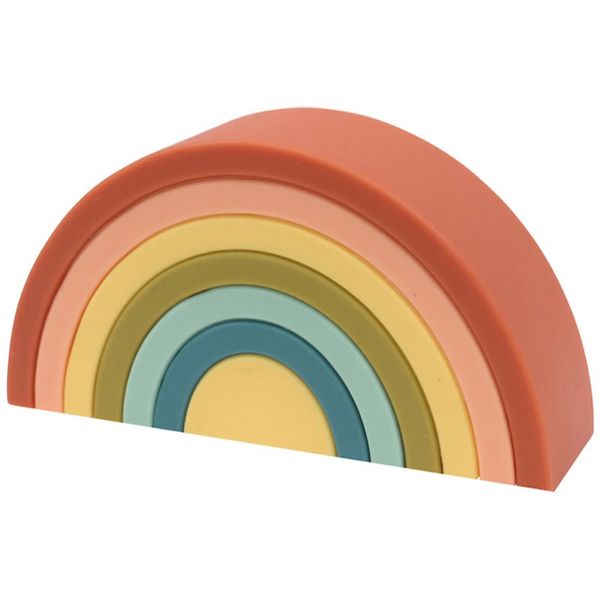 O.B Designs O.B Designs Silicone Rainbow Stacker mavrična zlaganka Cherry 10m+ 1 kos