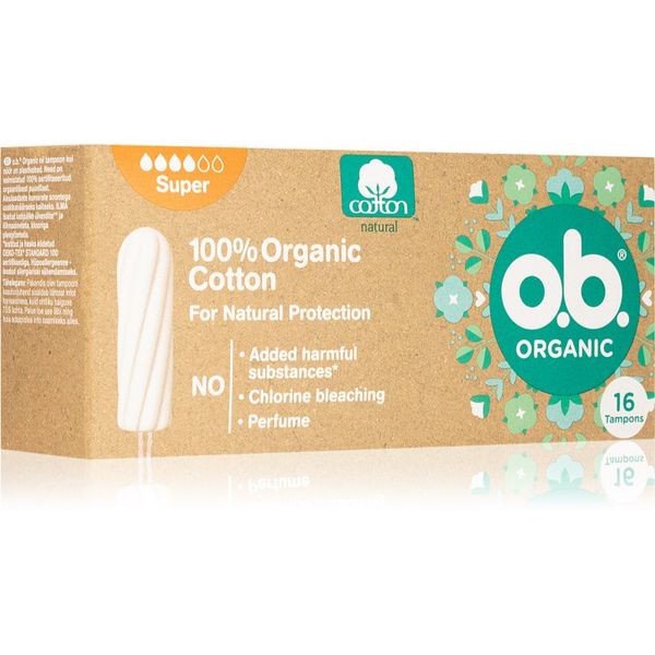o.b. o.b. Organic Super tamponi 16 kos