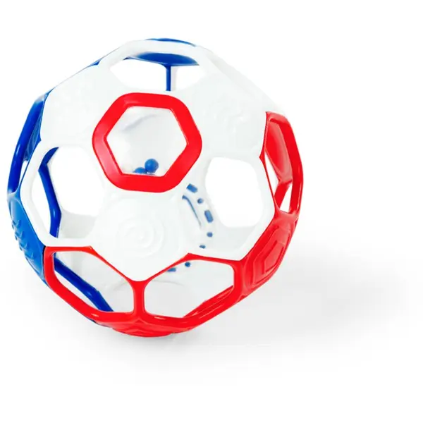 Oball Oball Rattle Goals™ senzorična žogica Red, White & Blue 0m+ 1 kos