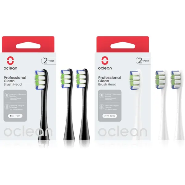 Oclean Oclean Professional Clean Set nadomestne glave za zobno ščetko Black & White