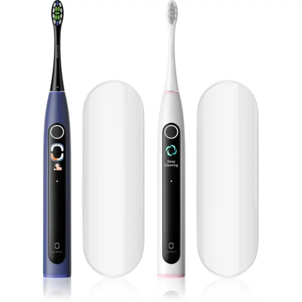 Oclean Oclean X Lite Set Duo pack sonična zobna ščetka DUO paket s potovalnim etuijem Dark Blue+Grey