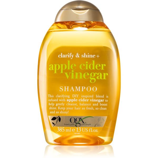 OGX OGX Apple Cider Vinegar čistilni šampon za sijaj in mehkobo las 385 ml