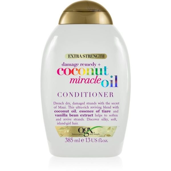 OGX OGX Coconut Miracle Oil balzam za krepitev las s kokosovim oljem 385 ml