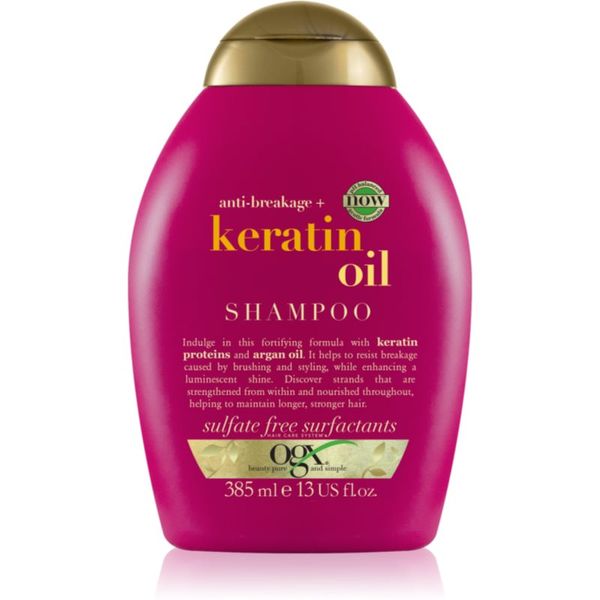 OGX OGX Keratin Oil šampon za okrepitev las s keratinom in arganovim oljem 385 ml