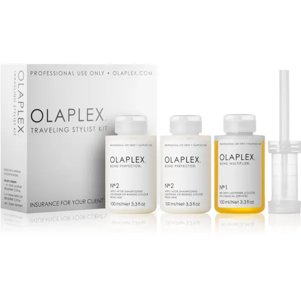 Olaplex Olaplex Traveling Stylist Kit Potovalni set za razbarvane, barvane in kemično obdelane lase za ženske