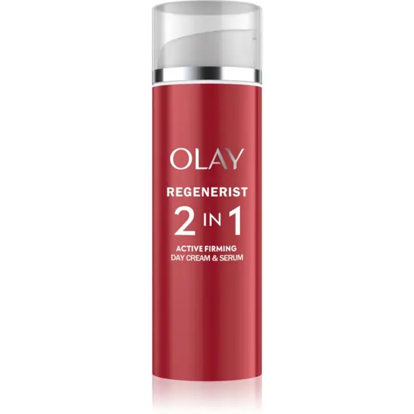 Olay Olay Regenerist 2 in 1 Day Cream & Serum učvrstitvena dnevna krema in serum proti gubam 2v1 50 ml