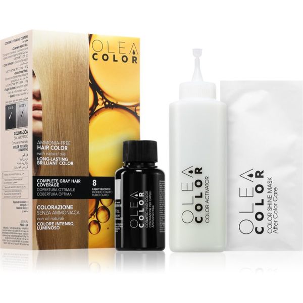 Oleacolor Oleacolor permanentna barva za lase odtenek 8 Light Blonde 1 kos