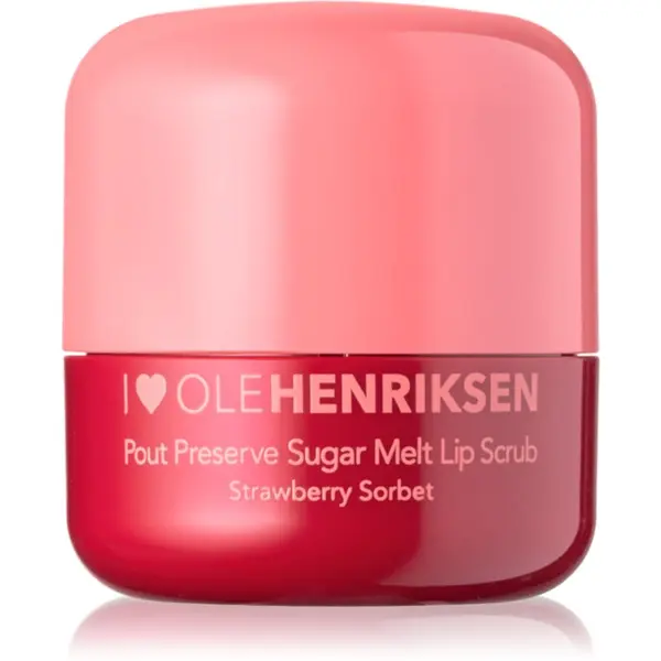OLEHENRIKSEN OLEHENRIKSEN Pout Preserve Sugar Melt Exfoliating Lip Scrub sladkorni piling za ustnice odtenek Strawberry Sorbet 8 g