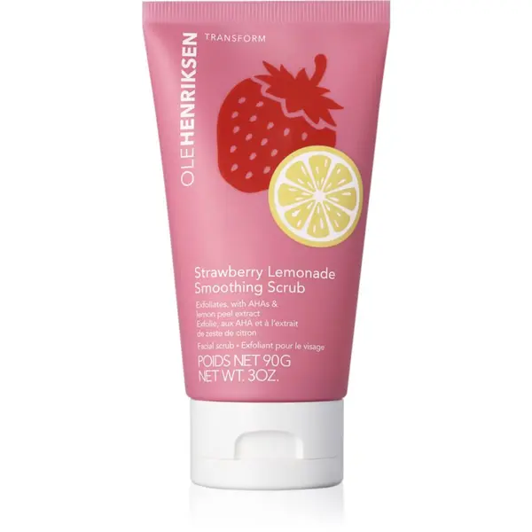 OLEHENRIKSEN OLEHENRIKSEN Transform Strawberry Lemonade Smoothing Scrub piling za obraz z učinkom eksfoliacije 90 g