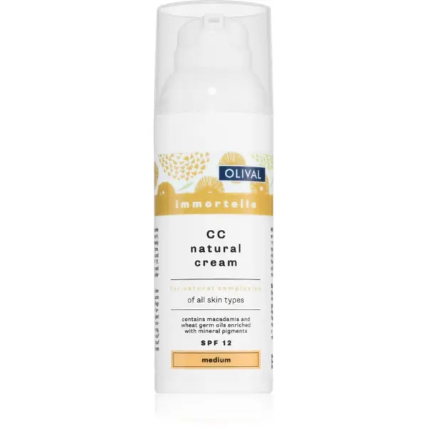 Olival Olival Immortelle Natural vlažilna CC krema SPF 12 odtenek Medium 50 ml