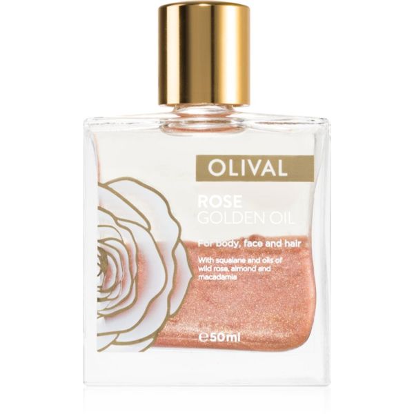 Olival Olival Rose Gold olje z bleščicami za obraz, telo in lase 50 ml