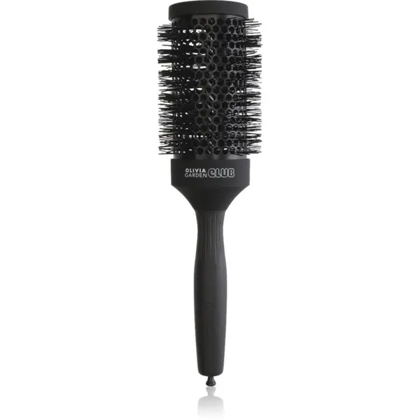 Olivia Garden Club Olivia Garden Club The Glow Blowout Ceramic Round Brush Black okrogla krtača za lase 1 kos