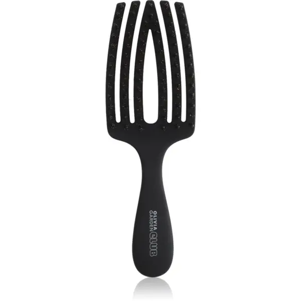Olivia Garden Club Olivia Garden Club The Nomad Detangling&Shine Fingerbrush​ ravna krtača za lase Black 1 kos