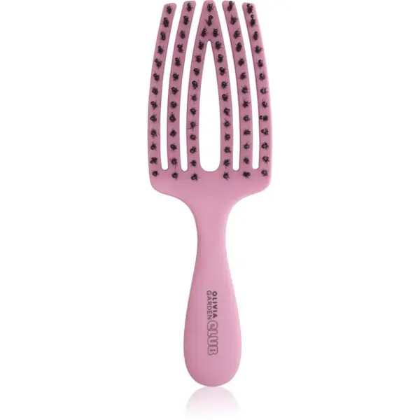 Olivia Garden Club Olivia Garden Club The Nomad Detangling&Shine Fingerbrush​ ravna krtača za lase Pink 1 kos