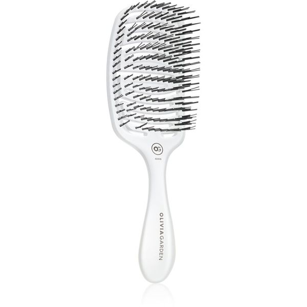 Olivia Garden Olivia Garden ESSENTIAL CARE FLEX Medium Hair Bristles krtača za lase Ice White 1 kos