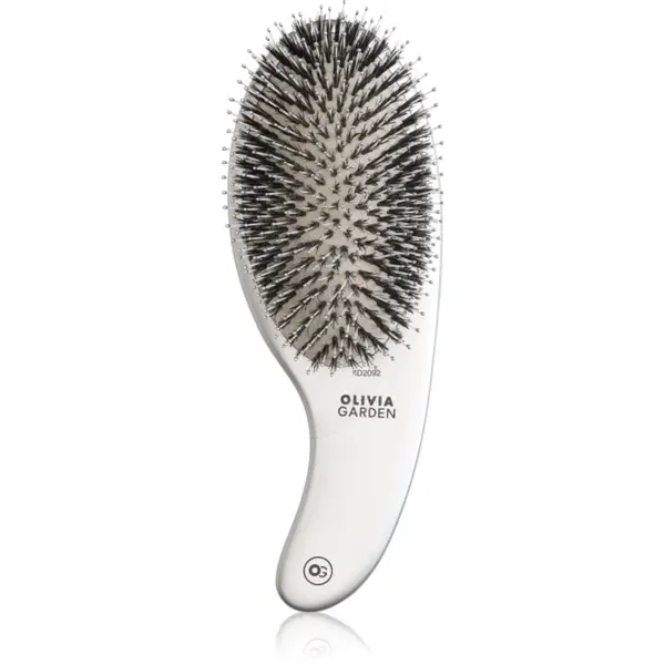 Olivia Garden Olivia Garden Expert CURVE Nylon Silver krtača za lase s ščetinami divjega prašiča 1 kos