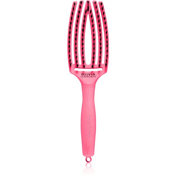 Olivia Garden Olivia Garden Fingerbrush L´amour ravna krtača za lase Hot Pink 1 kos