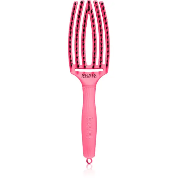 Olivia Garden Olivia Garden Fingerbrush L´amour ravna krtača za lase Hot Pink 1 kos