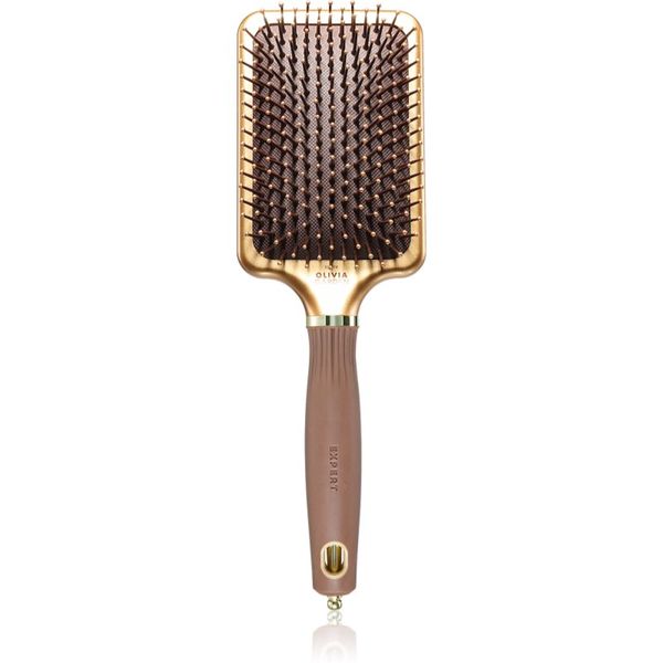 Olivia Garden Olivia Garden Rectangular Paddle krtača za lažje česanje las Gold&Brown 1 kos