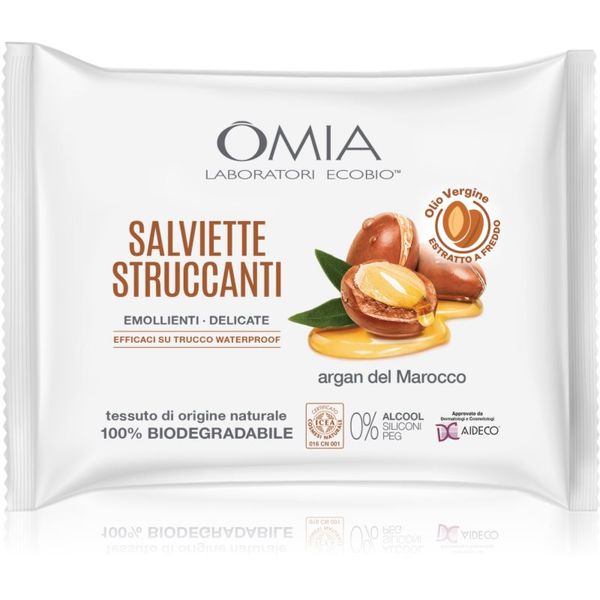 Omia Laboratories Omia Laboratories Argan del Marocco robčki za odstranjevanje ličil 20 kos