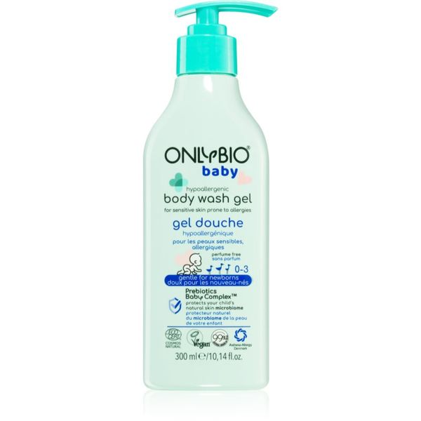 OnlyBio OnlyBio Baby Hypoallergenic hipoalergenski gel za prhanje za otroke od rojstva 300 ml