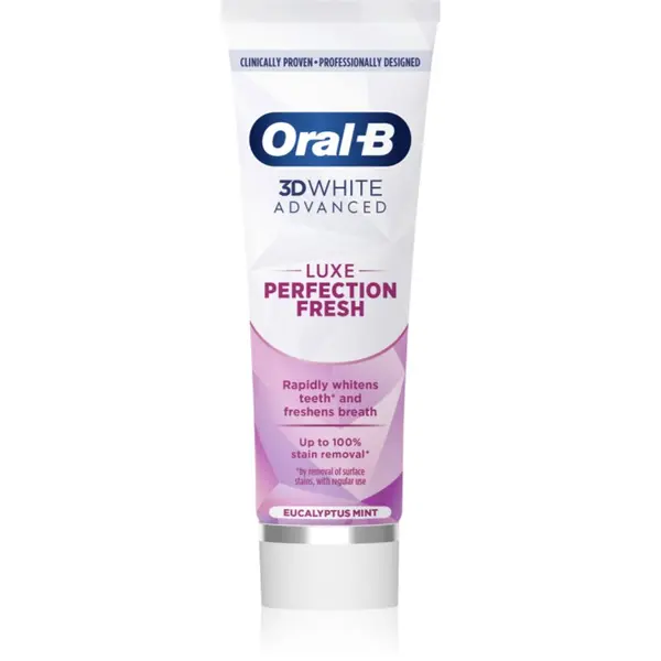 Oral-B Oral-B 3D White Luxe Perfection Fresh zobna pasta za beljenje zob Eucalyptus Mint 75 ml