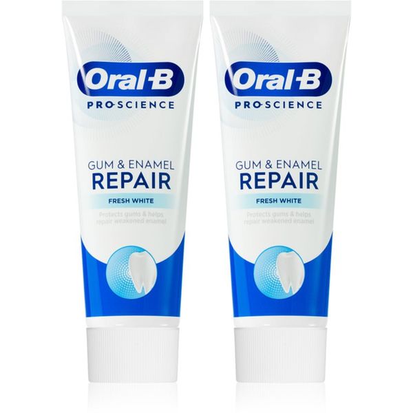 Oral B Oral B Gum & Enamel Repair Fresh White zobna pasta za svež dah 2x75 ml