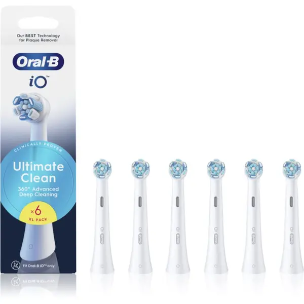 Oral-B Oral-B iO Ultimate Clean nadomestne glave za zobno ščetko White 6 kos