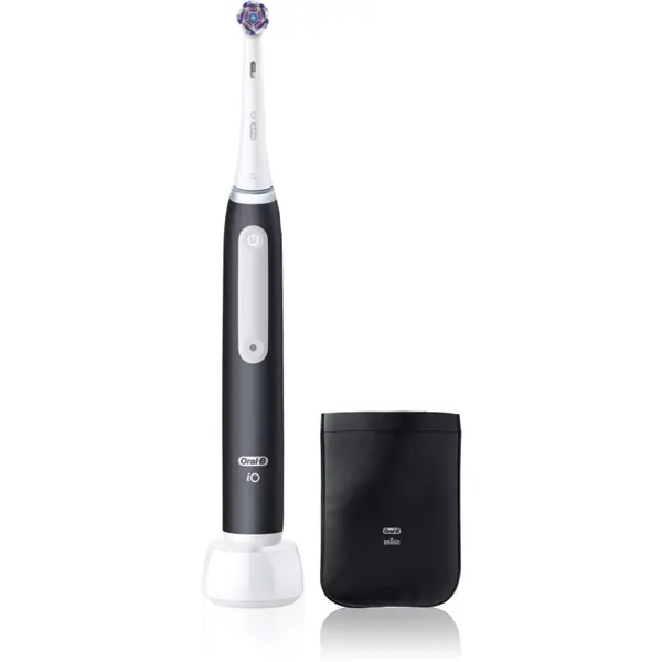 Oral-B Oral-B iO White Clean električna zobna ščetka z etuijem za polnilno postajo Matte Black 1 kos