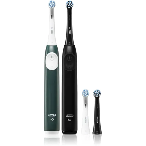 Oral B Oral B iO2 električna zobna ščetka DUO paket Black & Dark Green 1 kos