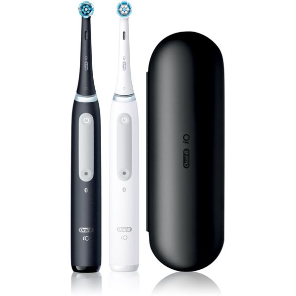 Oral B Oral B iO4 DUO električna zobna ščetka z etuijem Black & White 2 kos