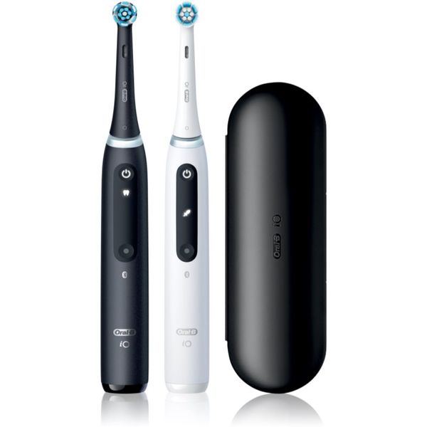 Oral B Oral B iO5 DUO električna zobna ščetka z etuijem Black & White 2 kos