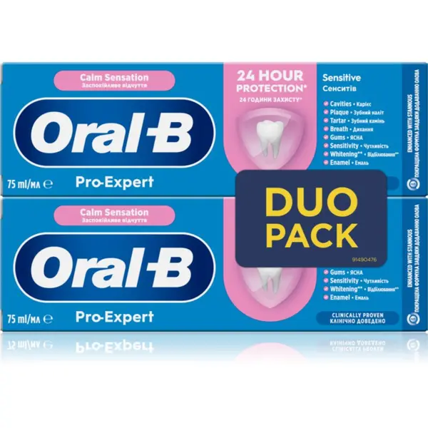 Oral-B Oral-B Pro-Expert Calm Sensation pomirjevalna zobna pasta 2x75 ml
