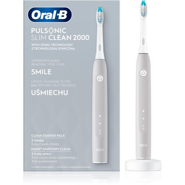 Oral B Oral B Pulsonic Slim Clean 2000 Grey sonična zobna ščetka