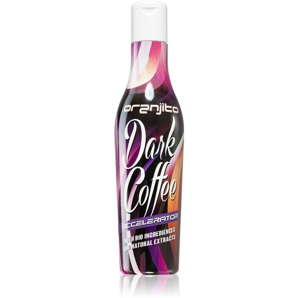 Oranjito Oranjito Dark Coffee Accelerator losjon za sončenje v solariju z bio snovmi in pospeševalcem porjavelosti 200 ml