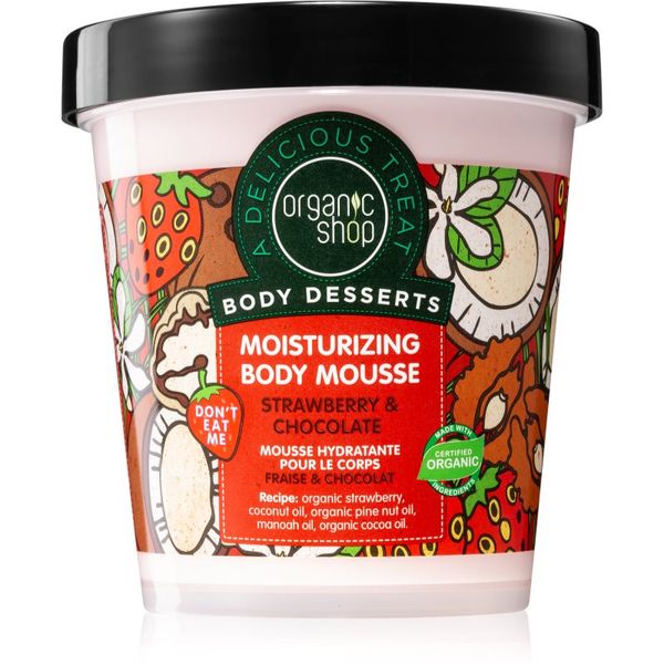 Organic Shop Organic Shop Body Desserts Strawberry & Chocolate pena za telo z vlažilnim učinkom 450 ml