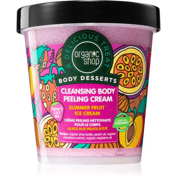 Organic Shop Organic Shop Body Desserts Summer Fruit Ice Cream čistilna piling krema 450 ml
