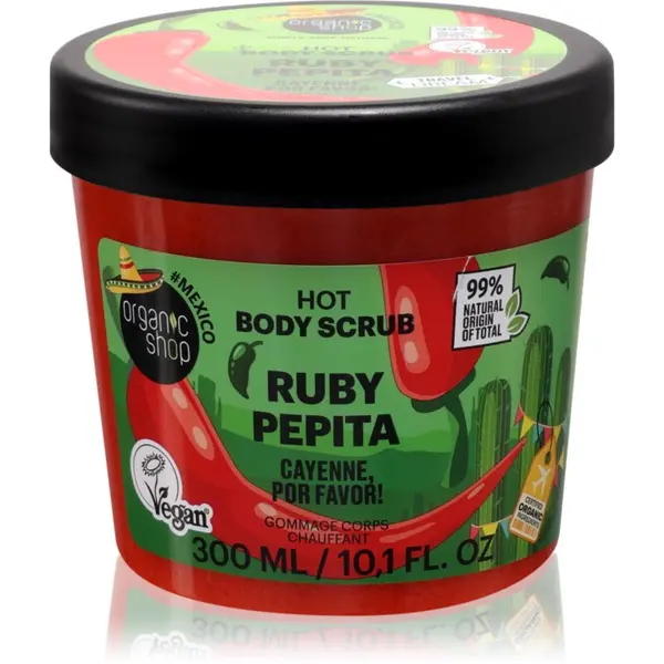 Organic Shop Organic Shop Body Scrub Ruby Pepita ogrevalni piling za telo 300 ml