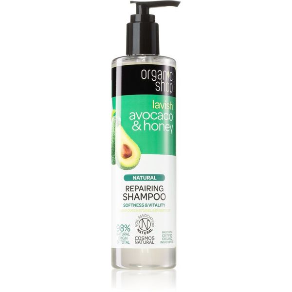 Organic Shop Organic Shop Natural Avocado & Honey regeneracijski šampon za suhe in poškodovane lase 280 ml